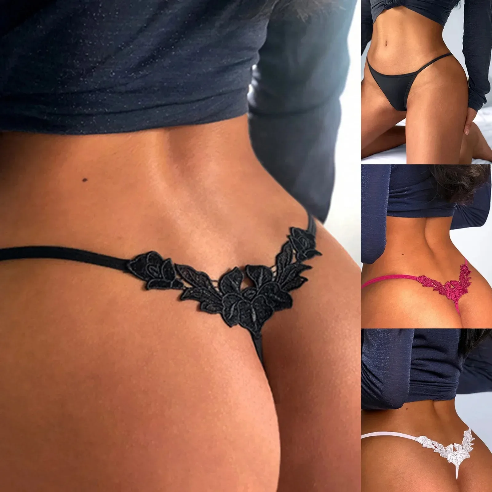 Women Panties Pajamas Lace Sexy Thong Underpants Low-Rise Underwear Female Sexy Open Crotch Style Solid Color Intimates Panties
Women Panties Pajamas Lace Sexy Thong Underpants Low-Rise Underwear Female Sexy Open Crotch Style Solid Color Intimates Panties