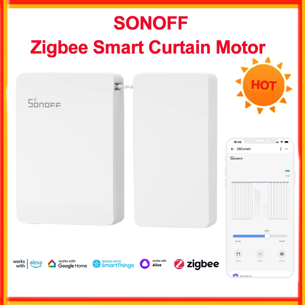 SONOFF Zigbee 3.0 Smart Curtain Motor Make Ordinary Curtain Smart Sence Remote Voice Control eWelink APP Work with Alexa Google
SONOFF Zigbee 3.0 Smart Curtain Motor Make Ordinary Curtain Smart Sence Remote Voice Control eWelink APP Work with Alexa Google