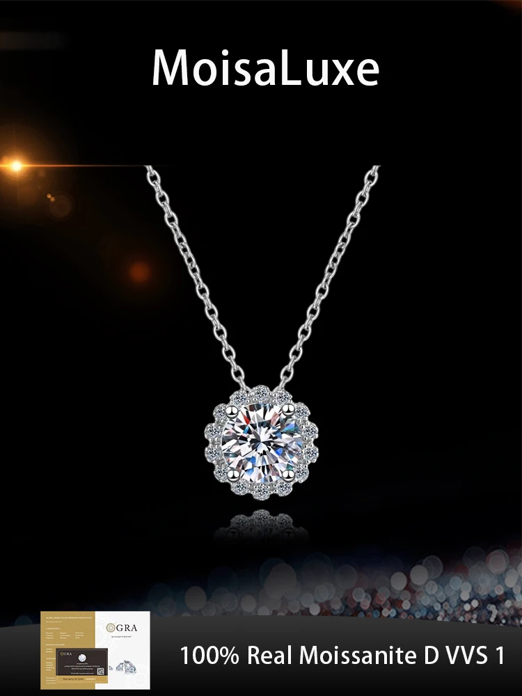 MoisaLuxe Official Store GRA Moissanite Plata Sterling 925 Silver Jewelry Round Bag Collarbone Chain Pendant Necklace for Women
MoisaLuxe Official Store GRA Moissanite Plata Sterling 925 Silver Jewelry Round Bag Collarbone Chain Pendant Necklace for Women