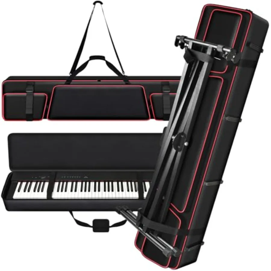 Piano Keyboard Case for Yamaha P71/P45P/143B 88 Key Weighted Slim Digital Piano Travel Carrying Holder in Black with Durable Fa
Piano Keyboard Case for Yamaha P71/P45P/143B 88 Key Weighted Slim Digital Piano Travel Carrying Holder in Black with Durable Fa