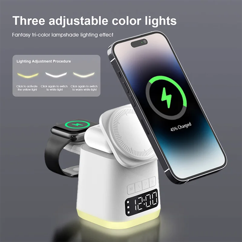 6-in-1 Magnetic Charging Station- 15W Fast Wireless Charger for iPhone/Apple Watch/AirPods Travel Multi-Device Cell Phone Stand
6-in-1 Magnetic Charging Station- 15W Fast Wireless Charger for iPhone/Apple Watch/AirPods Travel Multi-Device Cell Phone Stand