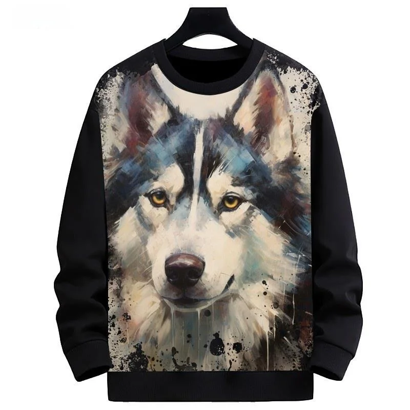 New Fashionable Dog Pattern round Neck Fleece Lined Digital Clothing Sweatshirt Men's Thickened Autumn Winter Seasonal Wear
New Fashionable Dog Pattern round Neck Fleece Lined Digital Clothing Sweatshirt Men's Thickened Autumn Winter Seasonal Wear