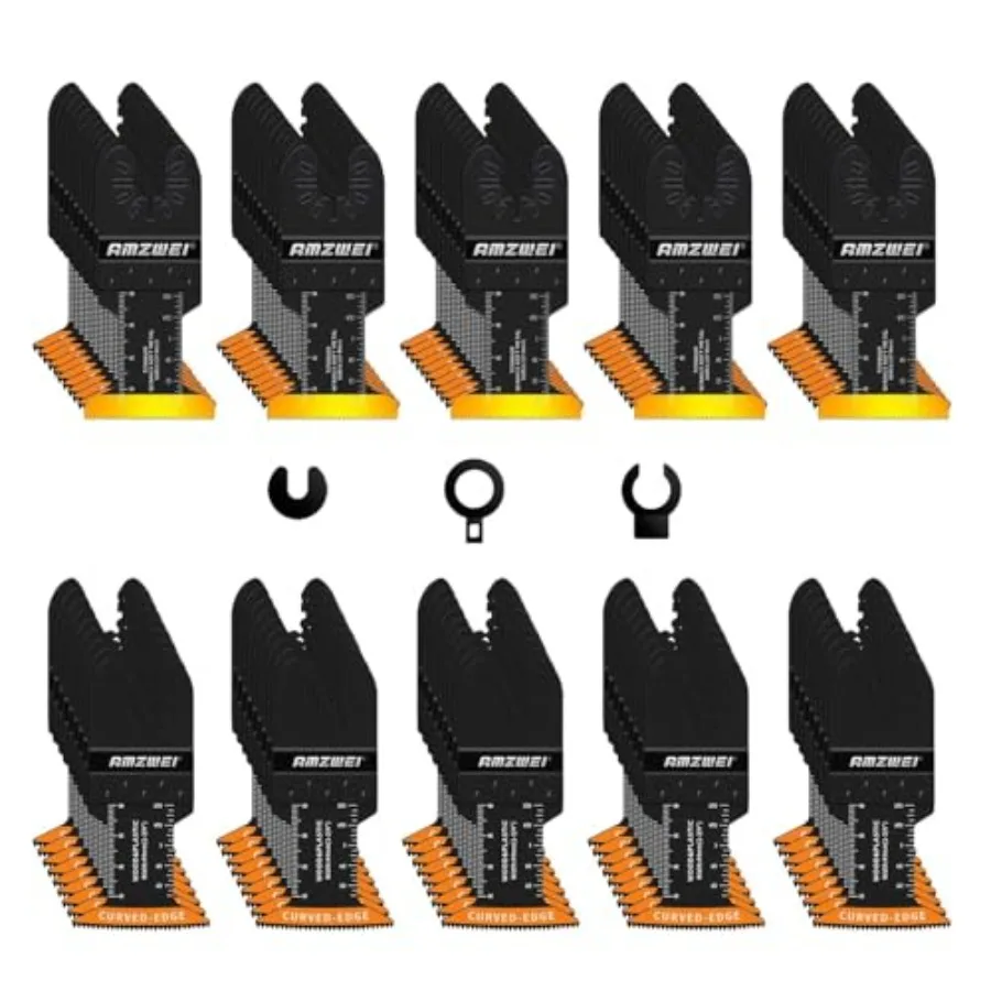 Oscillating Tool Blades Titanium and HCS Oscillating Saw Blades for Metal/Wood/Plastic Cutting Curved Edge Multi Tool Blades Co
Oscillating Tool Blades Titanium and HCS Oscillating Saw Blades for Metal/Wood/Plastic Cutting Curved Edge Multi Tool Blades Co