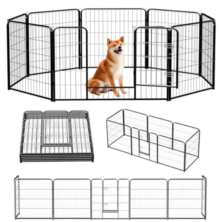 Dog Playpen Panels 3" Height Foldable Heavy Duty Metal Dog Exercise Playpen Puppy Fence for Indoor Outdoor Yard
Dog Playpen Panels 3" Height Foldable Heavy Duty Metal Dog Exercise Playpen Puppy Fence for Indoor Outdoor Yard
