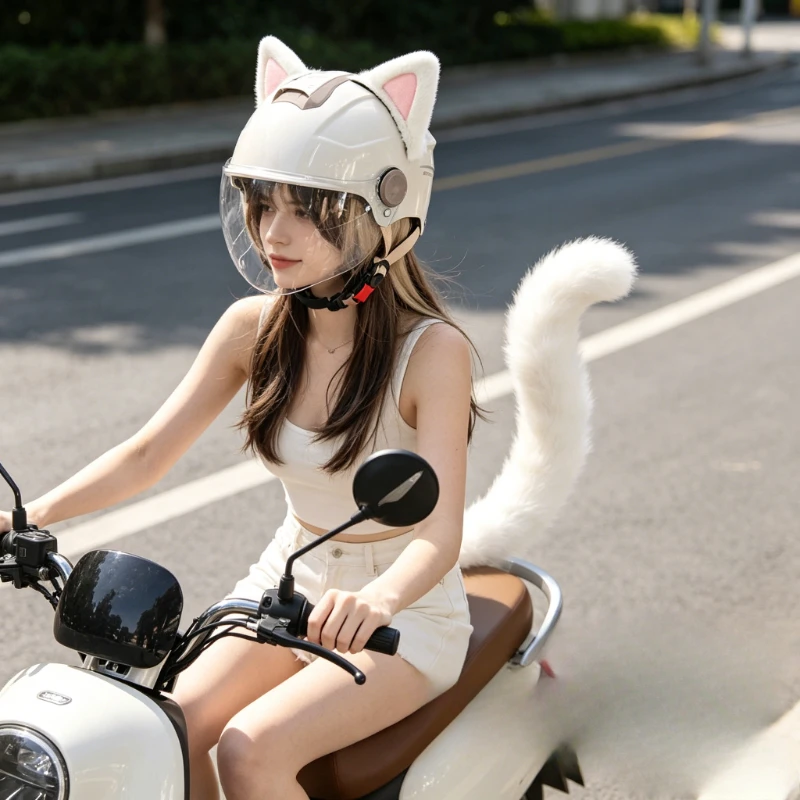 Motorcycle Helmet Cat Ear Plush Patch with Tail for Snowboard Ski Helmet
Motorcycle Helmet Cat Ear Plush Patch with Tail for Snowboard Ski Helmet