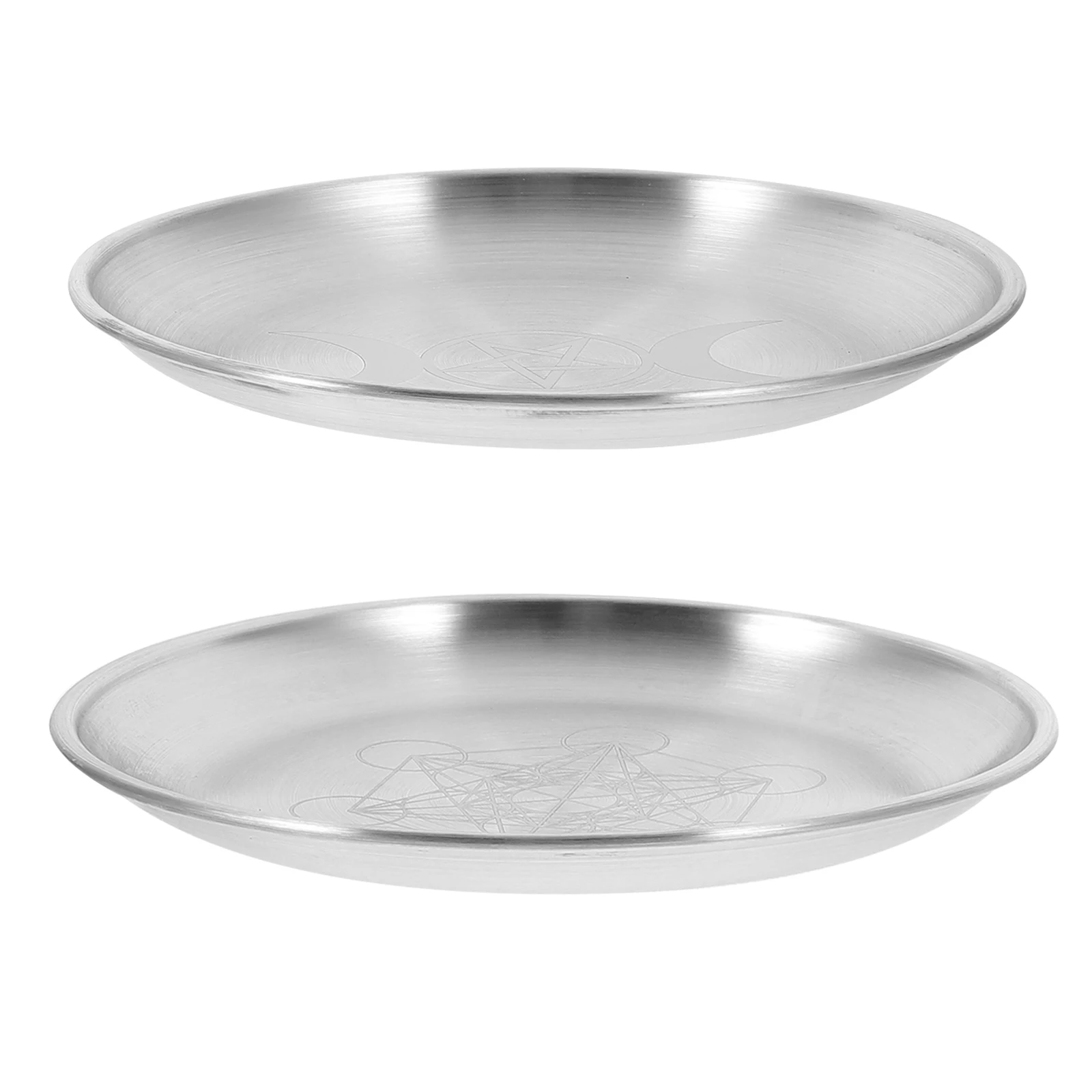 2 Pcs Pentacle Gold Plate Tray Pentagram Silver C Altar Table Centerpiece Iron Small Storage Ritual Supplies Smooth
2 Pcs Pentacle Gold Plate Tray Pentagram Silver C Altar Table Centerpiece Iron Small Storage Ritual Supplies Smooth
