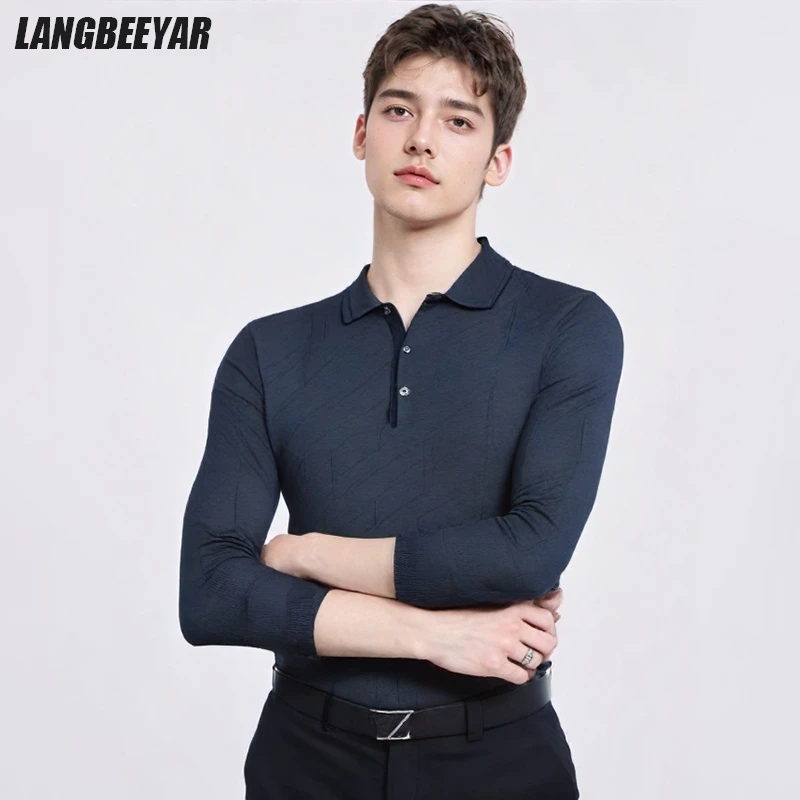 Top Grade New Fashion Designer Brand Luxury Polo Shirt Neck Shirt Men Simple Casual Long Sleeve Tops Business Men Clothes
Top Grade New Fashion Designer Brand Luxury Polo Shirt Neck Shirt Men Simple Casual Long Sleeve Tops Business Men Clothes
