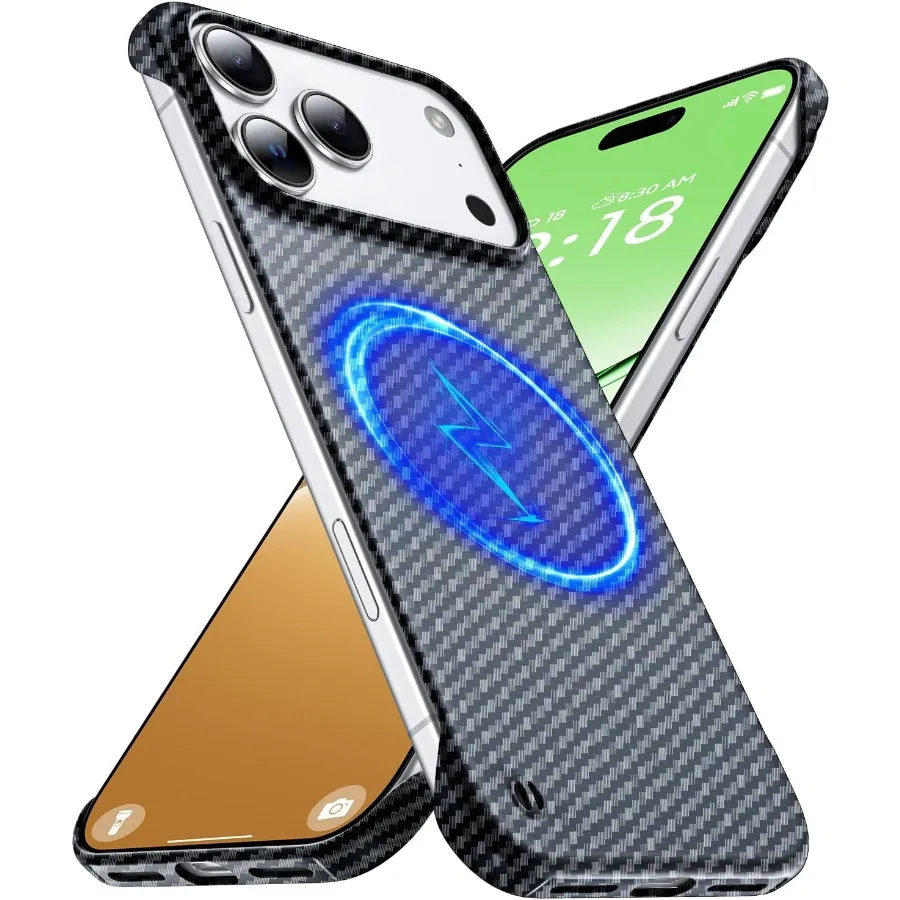 Магнитный ультратонкий матовый мягкий на ощупь чехол без рамок из углеродного волокна с текстурой для iPhone 17 Pro Max, безрамный чехол 6,9 Slim
Магнитный ультратонкий матовый мягкий на ощупь чехол без рамок из углеродного волокна с текстурой для iPhone 17 Pro Max, безрамный чехол 6,9 Slim