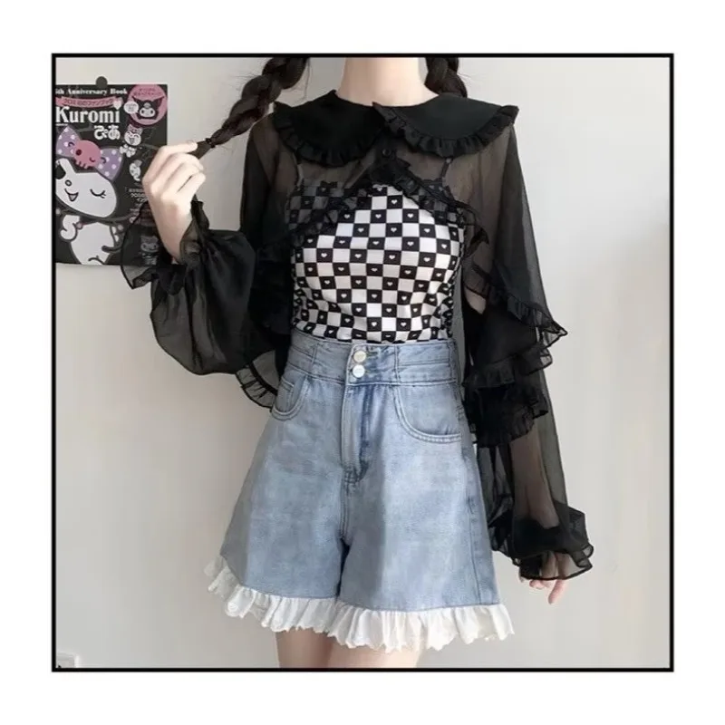Chiffon Collar Cardigan Women Summer New Style Shawl Camisole Skirt Thin Long Sleeved Top
Chiffon Collar Cardigan Women Summer New Style Shawl Camisole Skirt Thin Long Sleeved Top