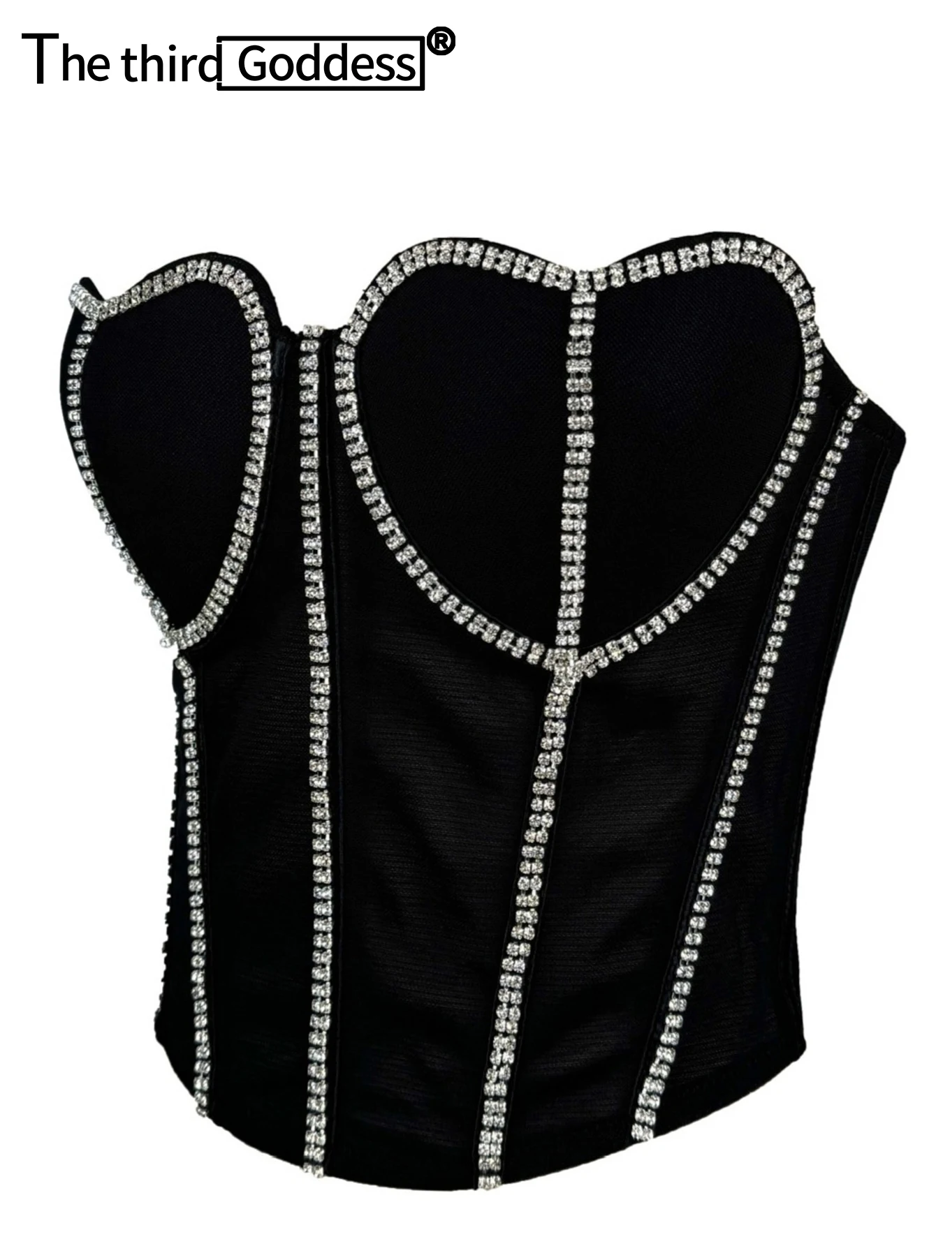 Sexy backless black rhinestone corset crop top women clothing summer hotwife cropped tube top night club party tank tops bustier
Sexy backless black rhinestone corset crop top women clothing summer hotwife cropped tube top night club party tank tops bustier