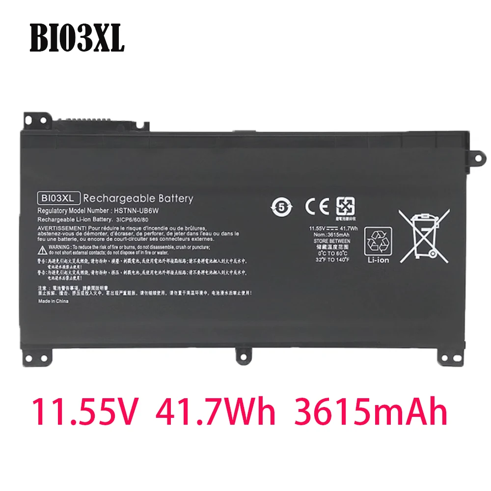 BI03XL ON03XL 915486-855 Battery for HP Pavilion X360 13-U m3-u101dx m3-u103dx Stream 14-AX 14-ax010nr 14-ax020wm 844203-850
BI03XL ON03XL 915486-855 Battery for HP Pavilion X360 13-U m3-u101dx m3-u103dx Stream 14-AX 14-ax010nr 14-ax020wm 844203-850