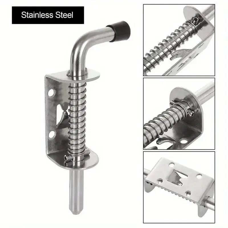 1/2pcs Garage Door Lock Latch Spring Latch Stainless steel Spring Bolt Latches Security Barrel Bolt Latch Cabinet Hinge Hardware
1/2pcs Garage Door Lock Latch Spring Latch Stainless steel Spring Bolt Latches Security Barrel Bolt Latch Cabinet Hinge Hardware