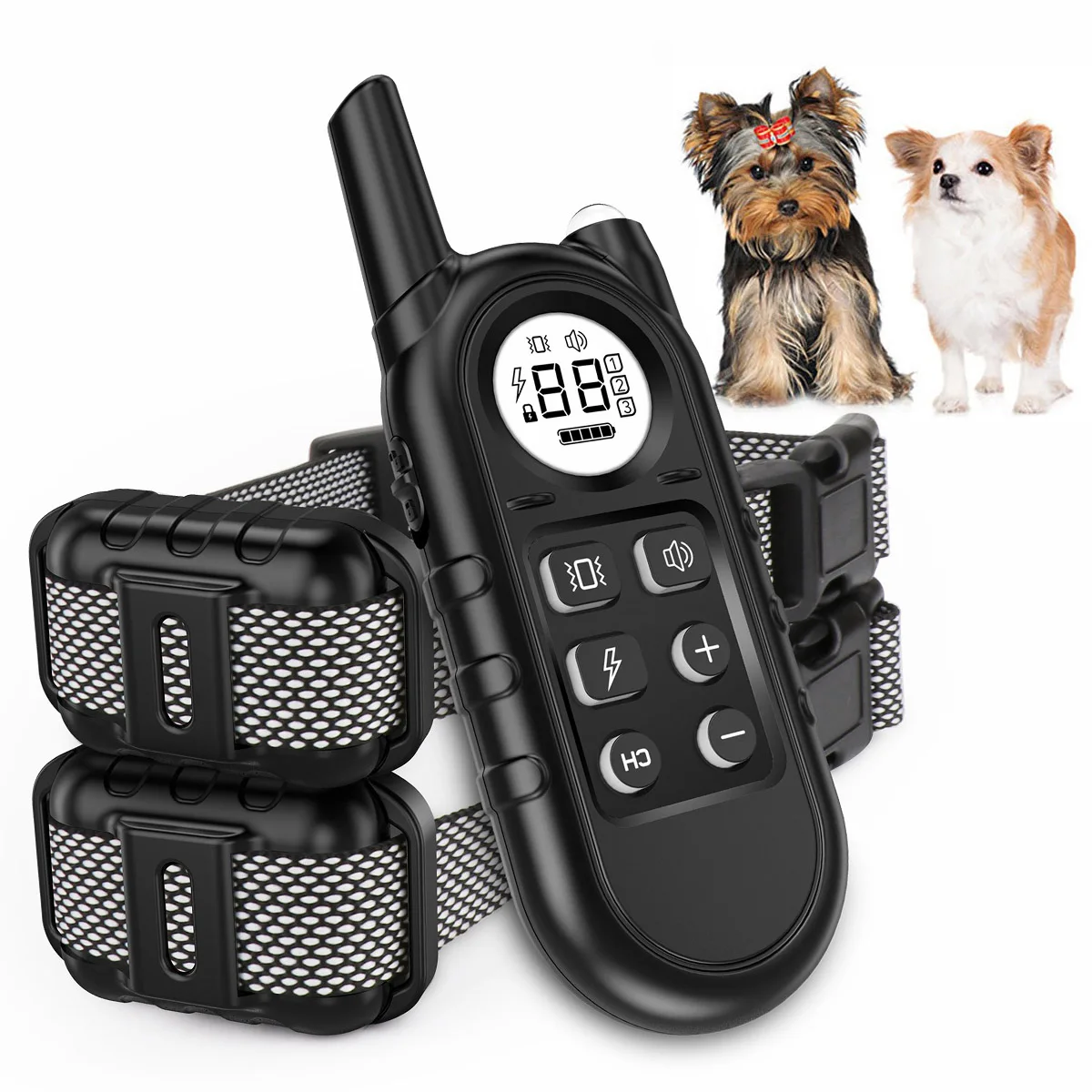 Dog Training Collar with Remote for Small Dogs 10-120lbs and Puppy, Rechargeable Electric Collar, IPX7 Waterproof 1300ft Range
Dog Training Collar with Remote for Small Dogs 10-120lbs and Puppy, Rechargeable Electric Collar, IPX7 Waterproof 1300ft Range