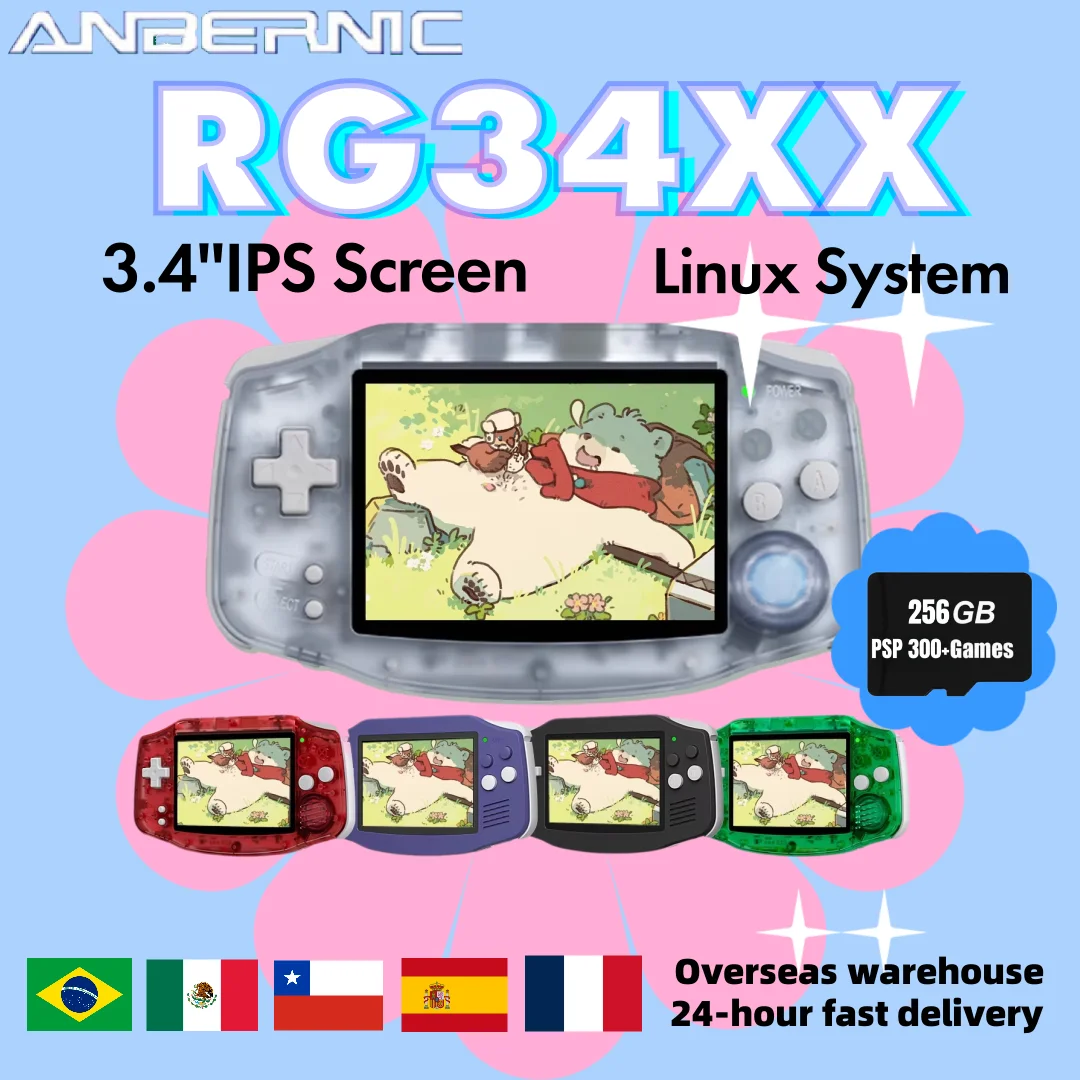 ANBERNIC RG34XX RG 34XX Handheld Game Console Video Games Players 3.4-inch IPS Screen Linux 64-bit System HD TV 5G WiFi PSP Gift
ANBERNIC RG34XX RG 34XX Handheld Game Console Video Games Players 3.4-inch IPS Screen Linux 64-bit System HD TV 5G WiFi PSP Gift