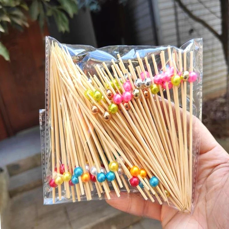 100pcs 12cm Gold Beads Bamboo Fruit Sticks Fruit Salad Snack Fork Cocktail Decor Cake Buffet Toothpicks Party Tableware Supplies 
100pcs 12cm Gold Beads Bamboo Fruit Sticks Fruit Salad Snack Fork Cocktail Decor Cake Buffet Toothpicks Party Tableware Supplies