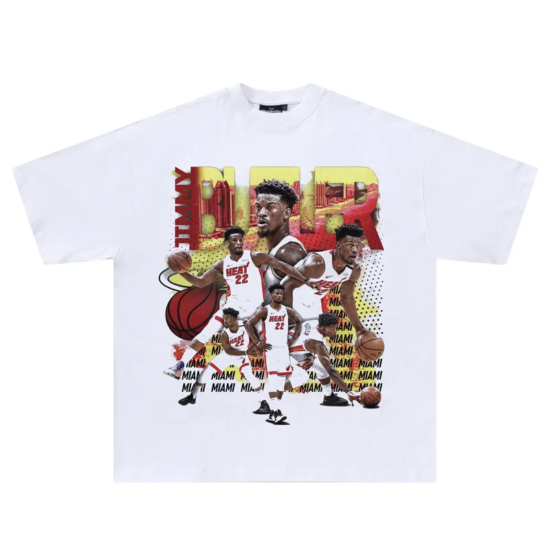 Jimmy Butler T-shirt NBA Heat American Small Neckline Vintage Short Sleeve Loose Street Basketball Skateboard High Quality
Jimmy Butler T-shirt NBA Heat American Small Neckline Vintage Short Sleeve Loose Street Basketball Skateboard High Quality