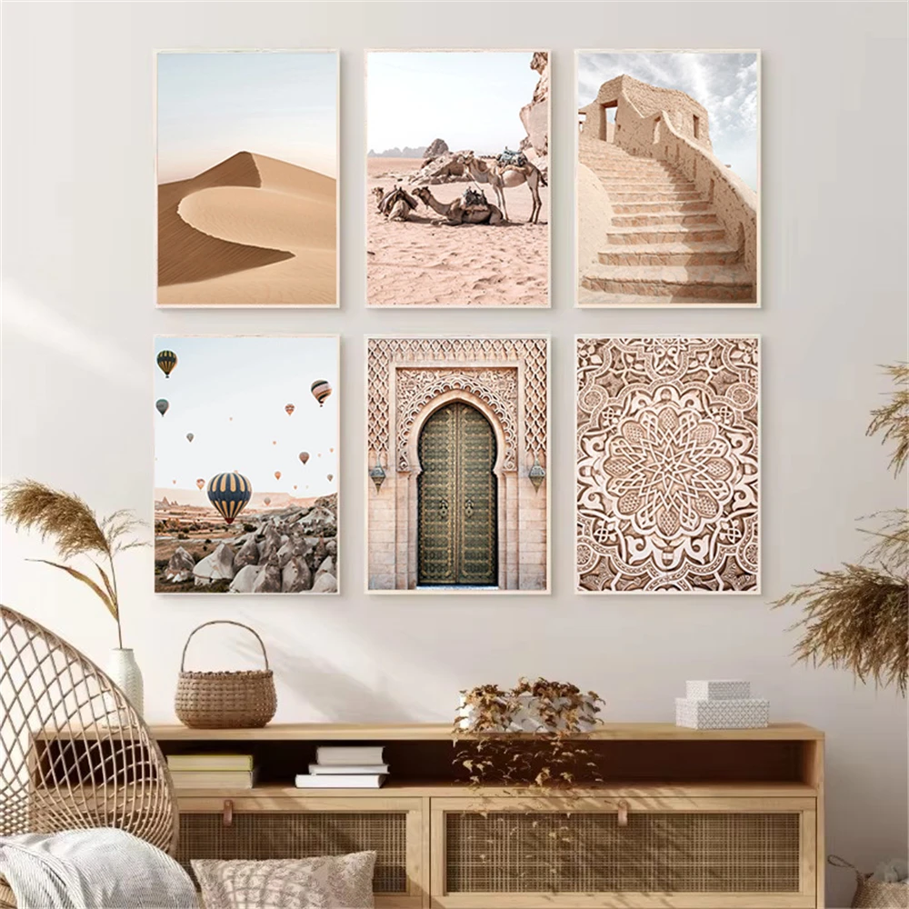 Nordic Desert Landscape Poster Morocco Door Canvas Painting Camel Hot Air Balloon Wall Art Print Picture Living Room Home Decor
Nordic Desert Landscape Poster Morocco Door Canvas Painting Camel Hot Air Balloon Wall Art Print Picture Living Room Home Decor