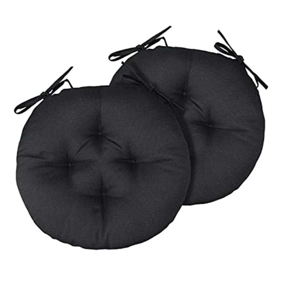 Outdoor Round Bistro Chair Cushions 18 inch Circular Seat Cushions with Ties for Dining Chairs Set of 2
Outdoor Round Bistro Chair Cushions 18 inch Circular Seat Cushions with Ties for Dining Chairs Set of 2