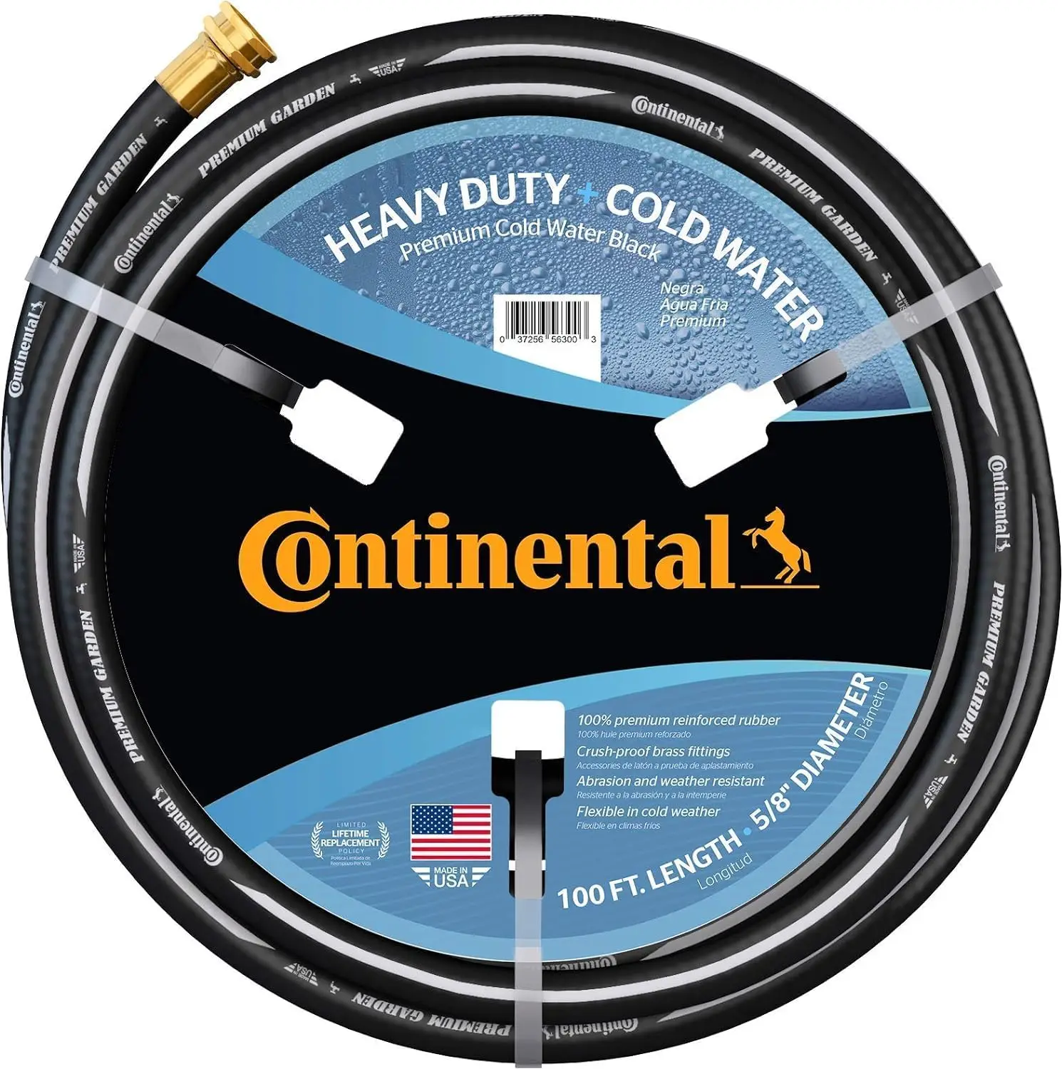 Premium Garden Black Heavy Duty Cold Water Garden Hose, 5/8in Inside Diameter x 100ft Length, Male x
Premium Garden Black Heavy Duty Cold Water Garden Hose, 5/8in Inside Diameter x 100ft Length, Male x