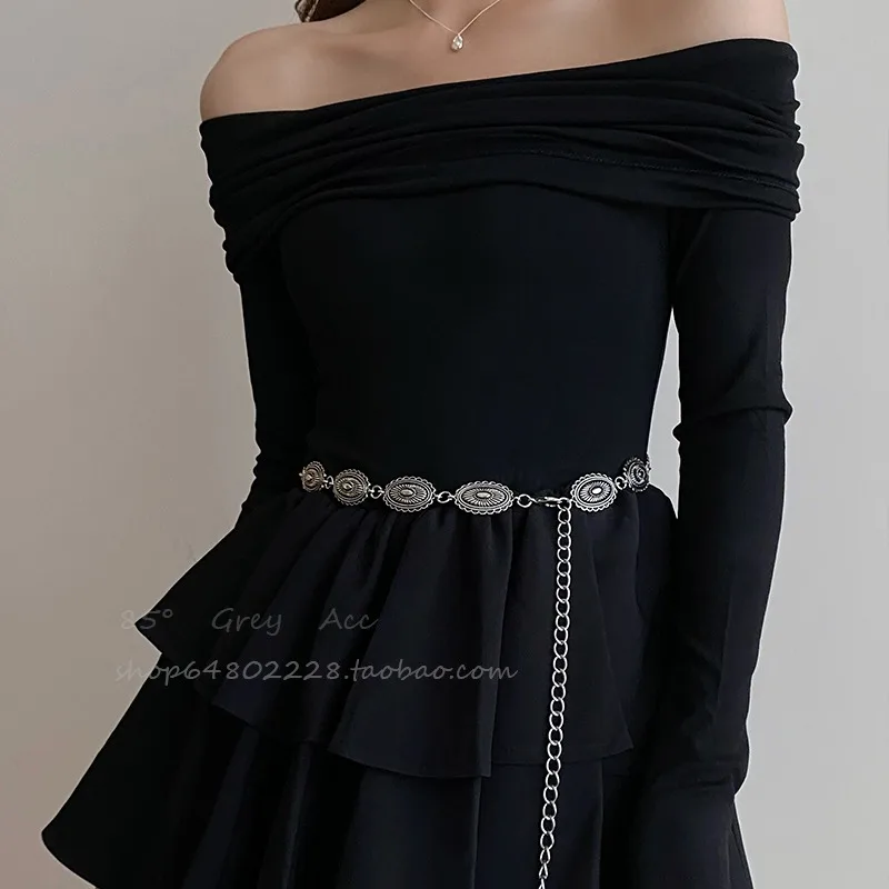 Fashion metal waist chain, women's temperament skirt, suit belt, versatile sweater, body chains
Fashion metal waist chain, women's temperament skirt, suit belt, versatile sweater, body chains