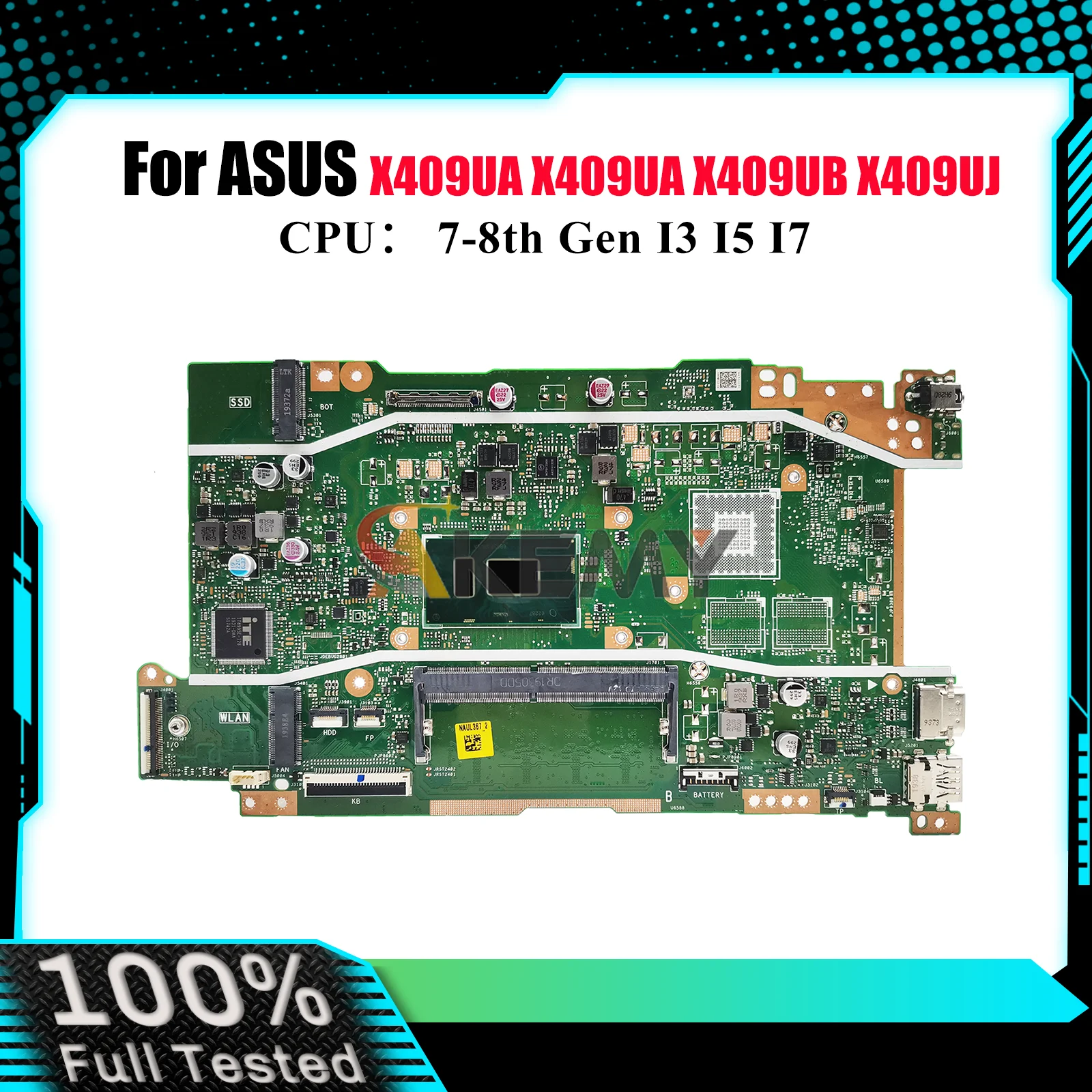 X409UA Laptop Motherboard For ASUS VivoBook X409UB F509U X409U A409U X409UJ A509U X409UA F409U Mainboard I3 I5 I7 CPU tests OK
X409UA Laptop Motherboard For ASUS VivoBook X409UB F509U X409U A409U X409UJ A509U X409UA F409U Mainboard I3 I5 I7 CPU tests OK