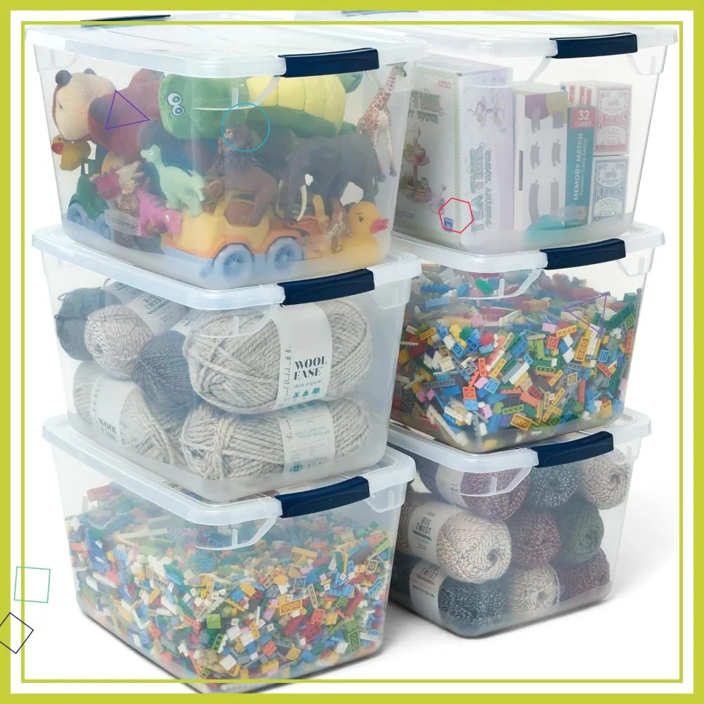 32-квартальные штабелируемые пластиковые контейнеры для хранения с крышками, 6 шт. в упаковке для организации дома и стирки в шкафу
32-квартальные штабелируемые пластиковые контейнеры для хранения с крышками, 6 шт. в упаковке для организации дома и стирки в шкафу