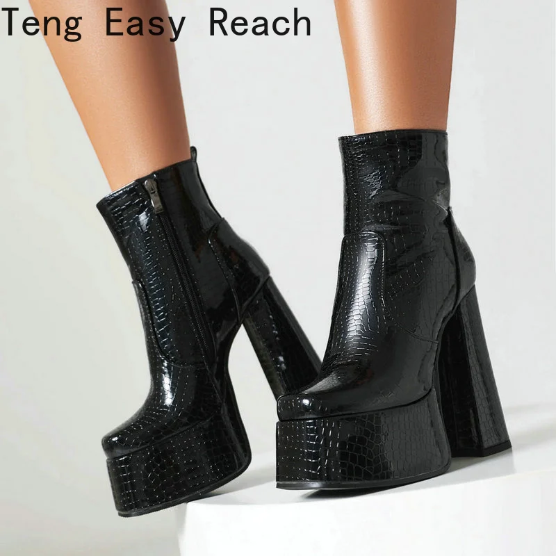 2025Women Ankle Boots Platform Thick High Heel Ladies Short Boots PU Leather Square Toe Side Zipper Dress Women's Boots Big Size
2025Women Ankle Boots Platform Thick High Heel Ladies Short Boots PU Leather Square Toe Side Zipper Dress Women's Boots Big Size
