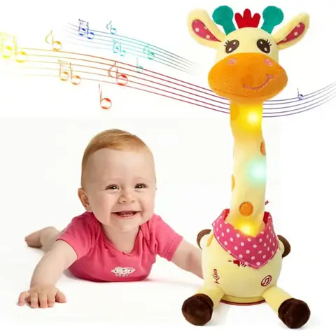 Jouet musical de girafe – Chings danses et répétitions, jouet de girafe dansant, jouets d'animaux en peluche