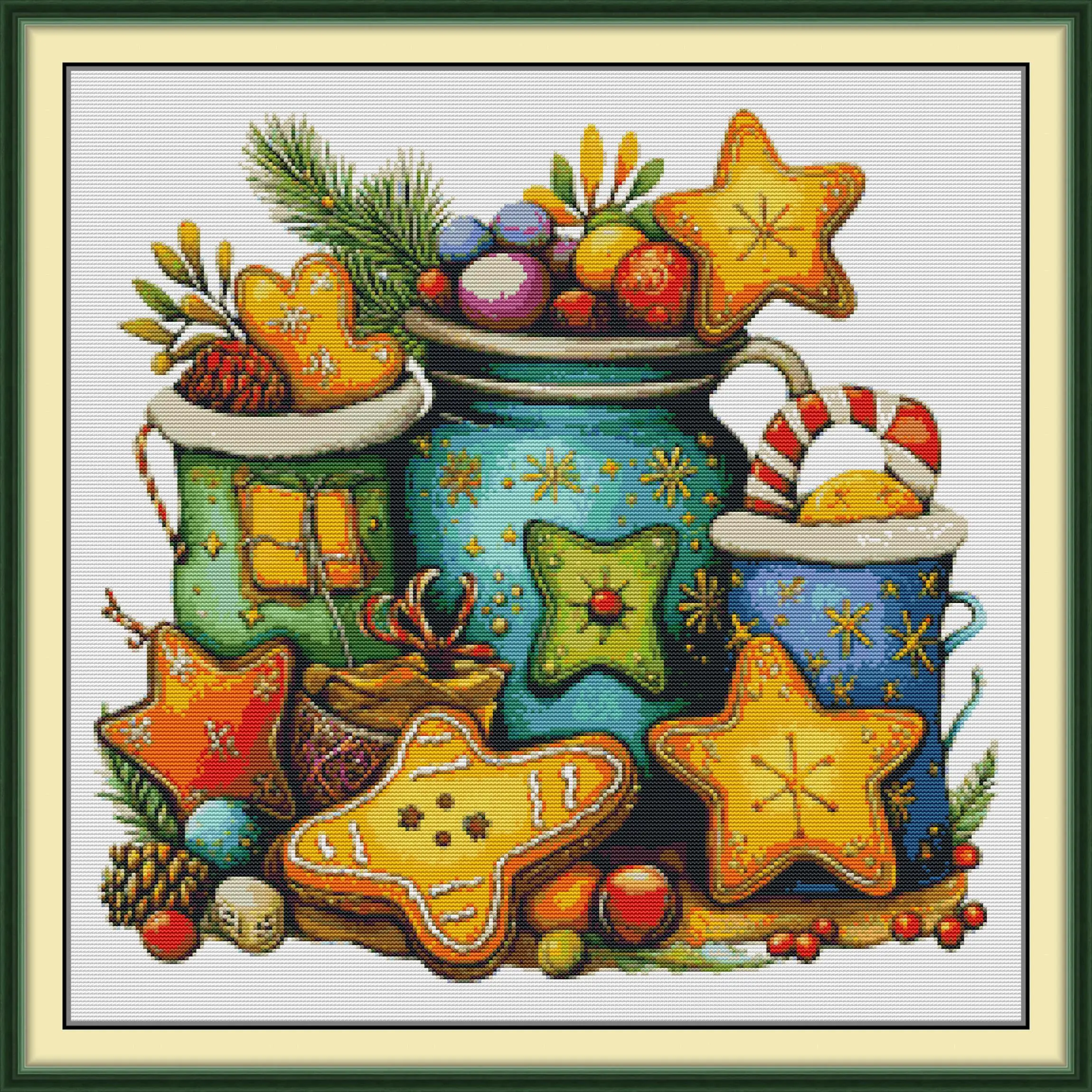 Полный набор для вышивки крестом Maydear, ткань Aida 11CT/14CT/16CT/9CT, набор для вышивания ниток DMC, рождественское печенье 2
Полный набор для вышивки крестом Maydear, ткань Aida 11CT/14CT/16CT/9CT, набор для вышивания ниток DMC, рождественское печенье 2