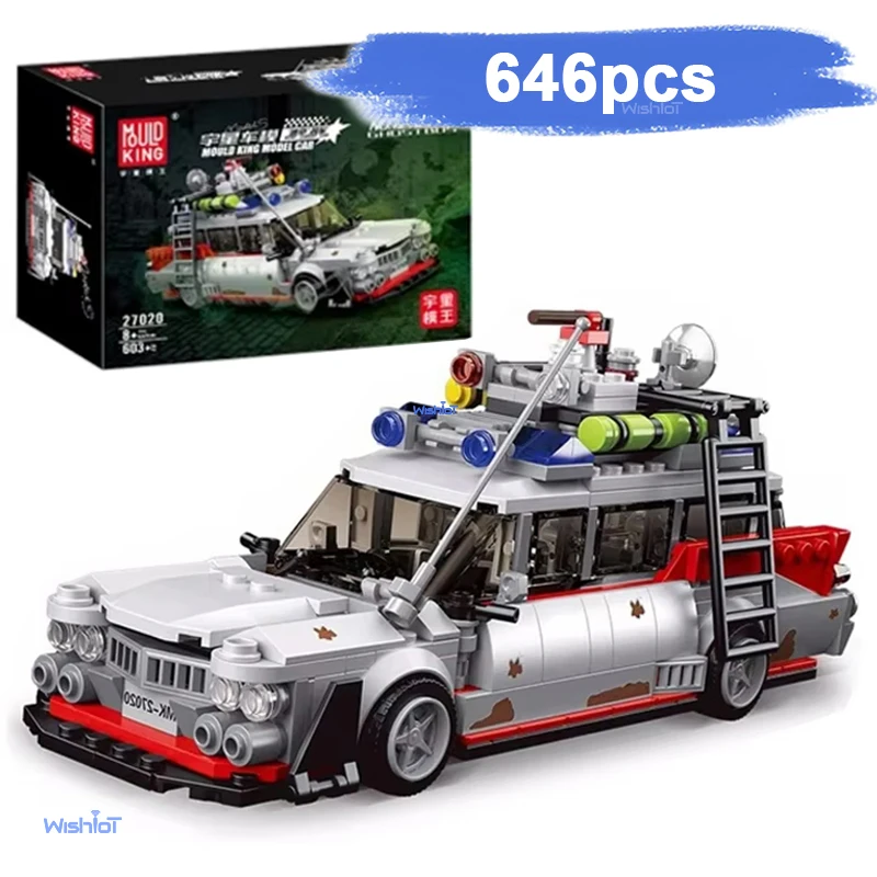 Модель автомобиля ECTO-1 из фильма «Охотники за привидениями», 646 деталей, серия MOC, имитационная модель транспортного средства для конструкторов Legoeds, игрушки из строительных блоков
Модель автомобиля ECTO-1 из фильма «Охотники за привидениями», 646 деталей, серия MOC, имитационная модель транспортного средства для конструкторов Legoeds, игрушки из строительных блоков