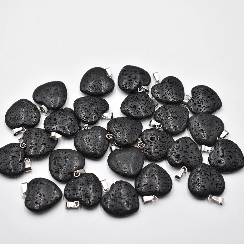 Wholesale 20mm 24 50pcs/lot Fashion Heart Pendant Charms Natural Volcanic rock For DIY Jewelry Making Women Gift free shipping
Wholesale 20mm 24 50pcs/lot Fashion Heart Pendant Charms Natural Volcanic rock For DIY Jewelry Making Women Gift free shipping