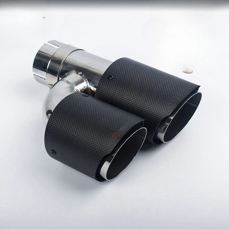 Carbon fiber double tail throat H type straight edge matte clamp exhaust pipe
Carbon fiber double tail throat H type straight edge matte clamp exhaust pipe