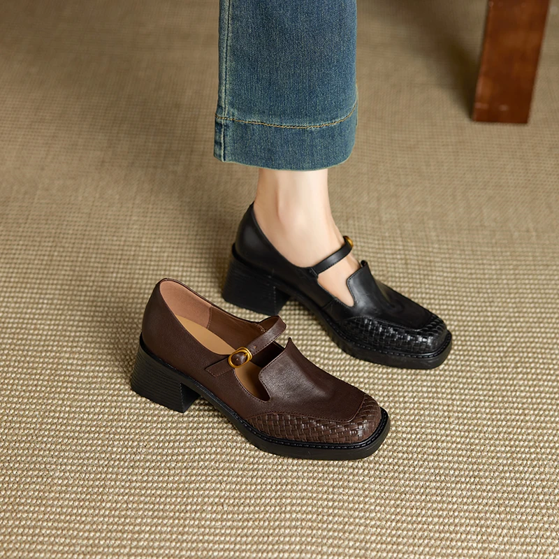 2026 new spring summer women pumps natural leather plus size 22-25cm cowhid+pigskin square toe thick heel buckle women shoes
2026 new spring summer women pumps natural leather plus size 22-25cm cowhid+pigskin square toe thick heel buckle women shoes