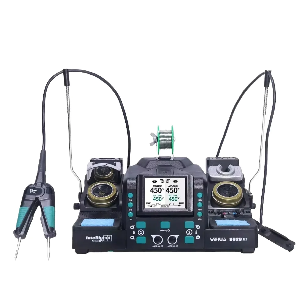 YIHUA 982D-I Digital Precision Tweezers Soldering Iron Station for SMT SMD Micro Component Rework Auto Calibration
YIHUA 982D-I Digital Precision Tweezers Soldering Iron Station for SMT SMD Micro Component Rework Auto Calibration