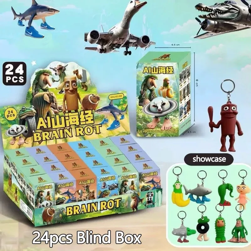 24PCS Brainrot Blind Boxes Toy Tung Sahur Keyring Tralalero Tralala Zoom-Quack Duck Crocodilo Shimpanzini Bananini Model Gifts
24PCS Brainrot Blind Boxes Toy Tung Sahur Keyring Tralalero Tralala Zoom-Quack Duck Crocodilo Shimpanzini Bananini Model Gifts