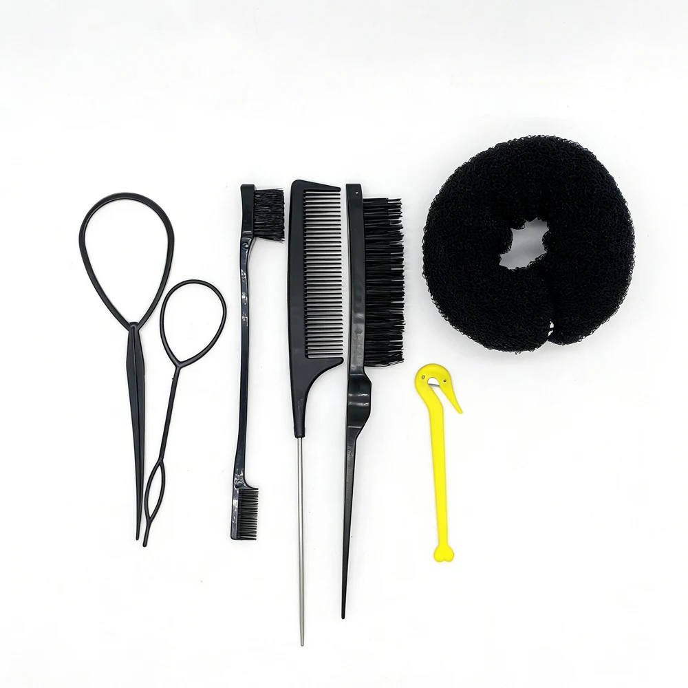 6Pcs Tail Hair Tools, Hair Loop Styling Tool Set With Make Hairstyles Elastic Hair Bands Remover Cutter Rat Tail Comb Hair Tools
6Pcs Tail Hair Tools, Hair Loop Styling Tool Set With Make Hairstyles Elastic Hair Bands Remover Cutter Rat Tail Comb Hair Tools