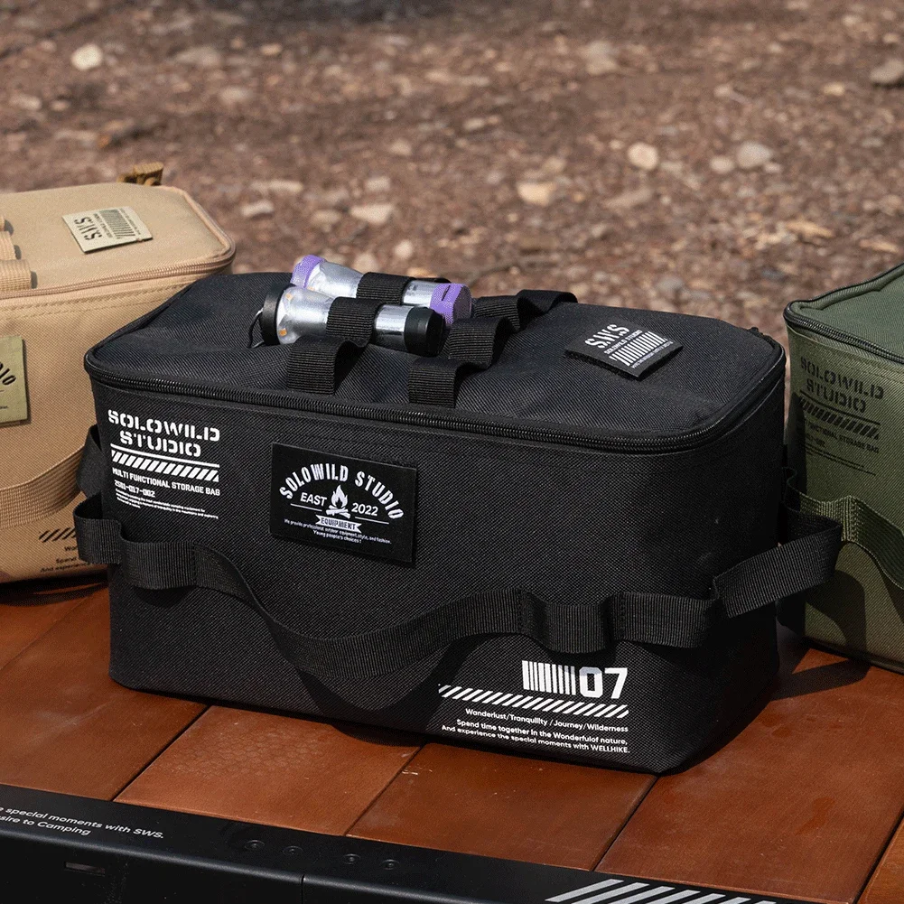 Multifunction Camping Storage Bag Large Capacity Gas Canister Organizer Large Capacity Ground Nail Tool Bag for Picnic Cookware
Multifunction Camping Storage Bag Large Capacity Gas Canister Organizer Large Capacity Ground Nail Tool Bag for Picnic Cookware