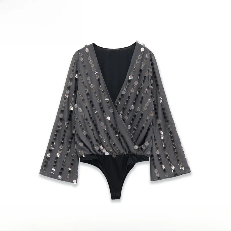 Новый женский модный уличный комбинезон EVEA с декоративными пайетками, топ из полиэфирного волокна, тонкие шорты со средней талией
Новый женский модный уличный комбинезон EVEA с декоративными пайетками, топ из полиэфирного волокна, тонкие шорты со средней талией