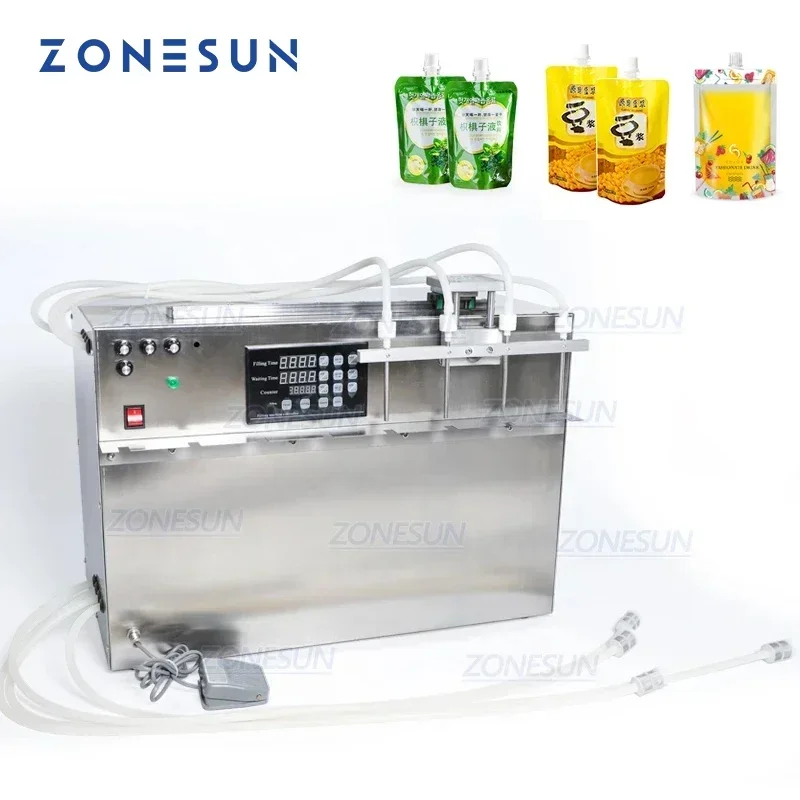 ZONESUN Semi Automatic 4 Heads Doypack Bag Stand Up Pouch Liquid Juice Drinks Water Filling Machine ZS-DPSP4
ZONESUN Semi Automatic 4 Heads Doypack Bag Stand Up Pouch Liquid Juice Drinks Water Filling Machine ZS-DPSP4