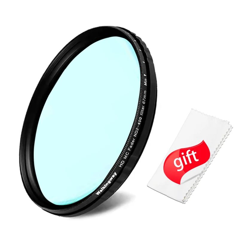 Walkingway Adjustable ND2-400 HD Variable Slim Camera Filter 40.5-82mm Fader ND Filtro Optical Neutral Density Filter for DSLR
Walkingway Adjustable ND2-400 HD Variable Slim Camera Filter 40.5-82mm Fader ND Filtro Optical Neutral Density Filter for DSLR