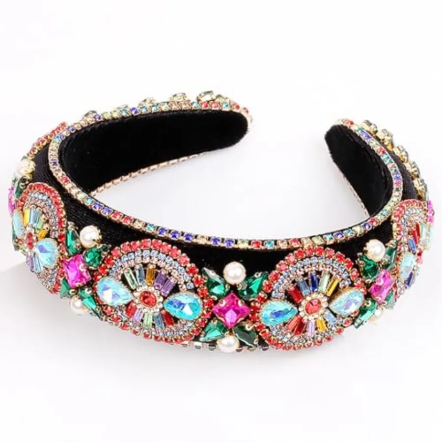 Crystal Pearl Headband for Women, Baroque Rhinestone Hair Accessories-Vintage Bridal Padded Hairpiece, Wedding and Party Headwe
Crystal Pearl Headband for Women, Baroque Rhinestone Hair Accessories-Vintage Bridal Padded Hairpiece, Wedding and Party Headwe