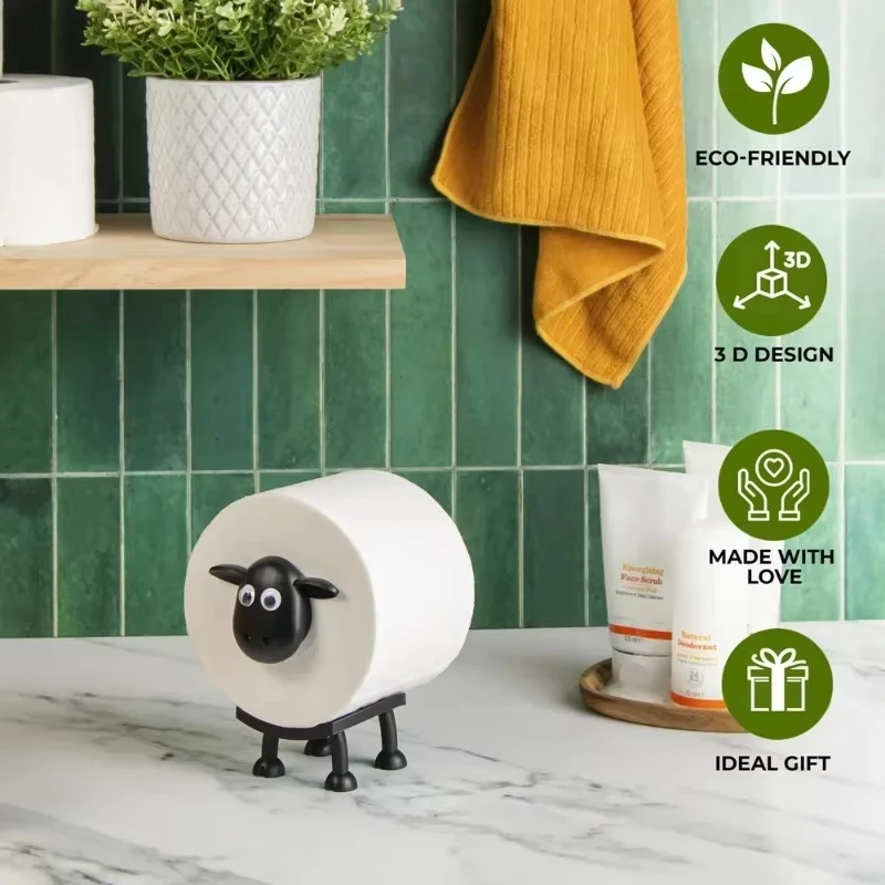 Roll Paper Holder Sheep Shape Toilet Tissue Rack Standing Storage Roll Paper Holder Animal Shape Decorative Toilet Paper Rack
Roll Paper Holder Sheep Shape Toilet Tissue Rack Standing Storage Roll Paper Holder Animal Shape Decorative Toilet Paper Rack