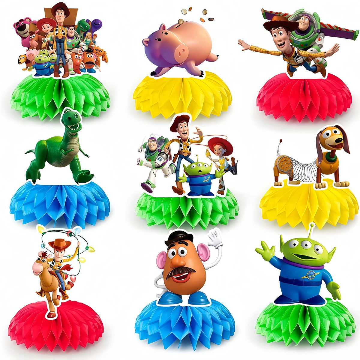 Toy Story Honeycomb Table Centerpieces Birthday Party Decorations Buzz Lightyear Woody Alien Table Topper Party Supplies Gift
Toy Story Honeycomb Table Centerpieces Birthday Party Decorations Buzz Lightyear Woody Alien Table Topper Party Supplies Gift