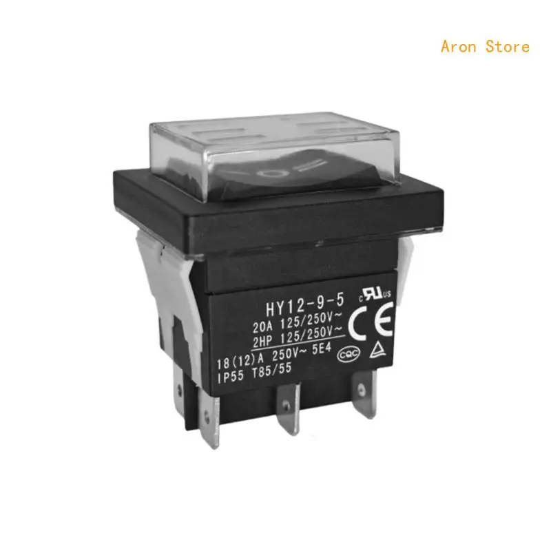 Industrial Toggle Switches 20A 6 Pin Double Position with Waterproof Cover Heavy Duty Power Control for Power Tool H3CF
Industrial Toggle Switches 20A 6 Pin Double Position with Waterproof Cover Heavy Duty Power Control for Power Tool H3CF