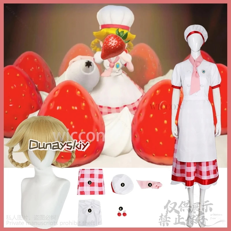 Game Princess 코스프레 Anime Pastry Chef Uniform Red White Plaid Skirt Kawaii Y2K Lolita Wigs Cute Jirai Kei Girls Kid Customized
Game Princess 코스프레 Anime Pastry Chef Uniform Red White Plaid Skirt Kawaii Y2K Lolita Wigs Cute Jirai Kei Girls Kid Customized