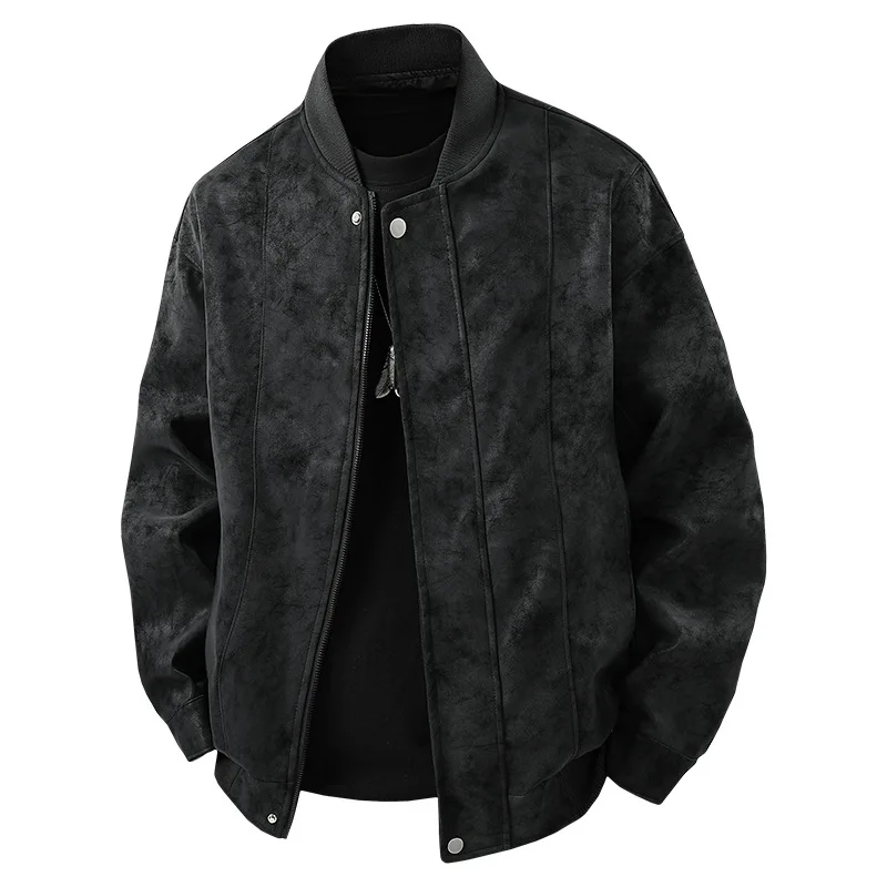 Men Faux Leather Zipper Cardigan PU Leather Turn Down Collar Coats Long Sleeve Jacket Spliced Casual Loose Fit Solid Autumn
Men Faux Leather Zipper Cardigan PU Leather Turn Down Collar Coats Long Sleeve Jacket Spliced Casual Loose Fit Solid Autumn