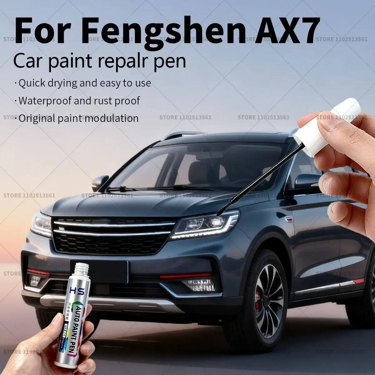 Ручка для ремонта автомобильной краски для DongFeng Fengshen AX7, средство для удаления царапин, автоаксессуары «сделай сам», черный 009, коричневый 005, белый, красный 014
Ручка для ремонта автомобильной краски для DongFeng Fengshen AX7, средство для удаления царапин, автоаксессуары «сделай сам», черный 009, коричневый 005, белый, красный 014