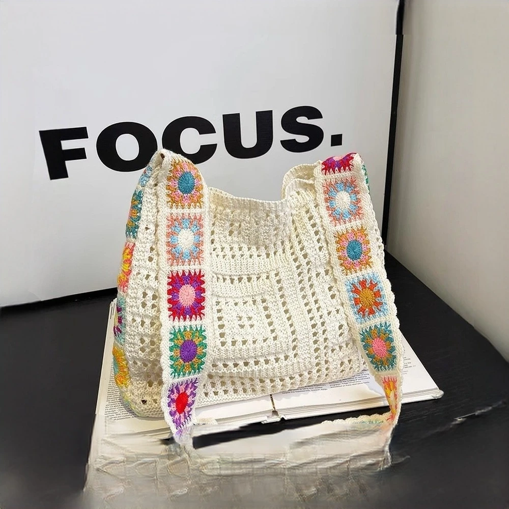 Crochet Bag Summer Beach Tote Bag Aesthetic Lightweight Hand-held Diagonal Cross Bag Large Capacity Casual Knitted Bag
Crochet Bag Summer Beach Tote Bag Aesthetic Lightweight Hand-held Diagonal Cross Bag Large Capacity Casual Knitted Bag