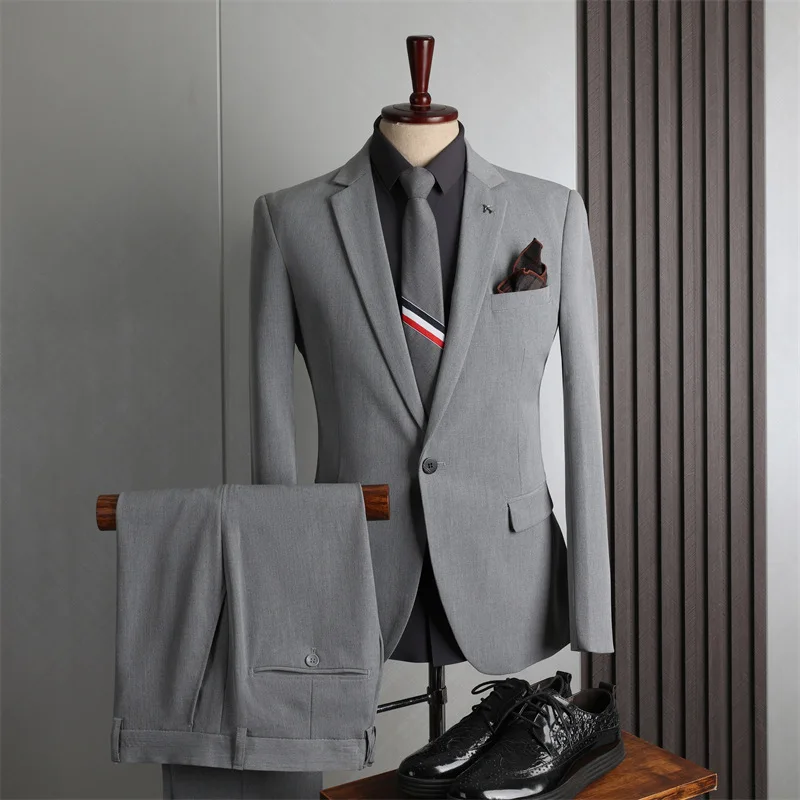 KIDWHXR Men Suit Outfit Fashion Single-breasted Long Sleeve Pocket Blazer Male Straight-leg Pant Man Slim Wedding Two-piece Set
KIDWHXR Men Suit Outfit Fashion Single-breasted Long Sleeve Pocket Blazer Male Straight-leg Pant Man Slim Wedding Two-piece Set