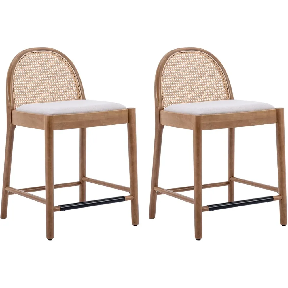 HEAH-YO Rattan Counter Stools Set of 2, 26 Inches Counter Height Bar Stools with Rattan Backs and Wood Legs, Uphlostered Linen F
HEAH-YO Rattan Counter Stools Set of 2, 26 Inches Counter Height Bar Stools with Rattan Backs and Wood Legs, Uphlostered Linen F